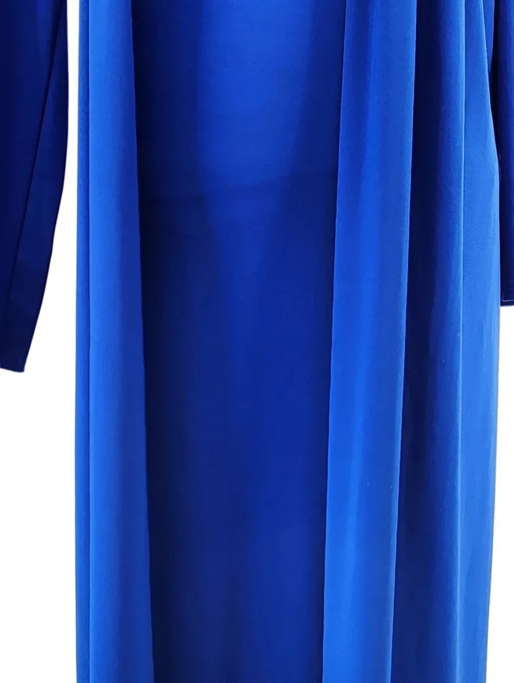 Antthony Studio Royal Blue Pleated Overlay Midi Dress XL